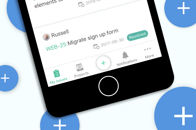 NEW-Backlog New add issue button in bottom menu for Backlog for iOS-680x450